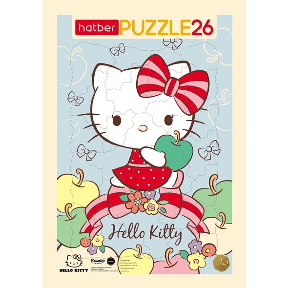 ПАЗЛЫ-ИГРА 26 элементов А4ф 200х300мм в Рамке  -Hello Kitty- , 